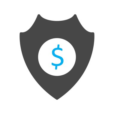  Dolar Güvenliği Simgesi Soyut Arkaplanda İzole Edildi