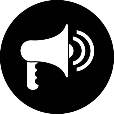  Yüksek sesli hoparlör simgesi soyut arkaplanda izole edildi