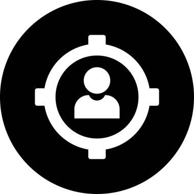  Erkekler Hedef Simgesi Soyut Arkaplanda İzole Edildi