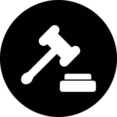  Gavel Simgesi Soyut Arkaplanda İzole Edildi