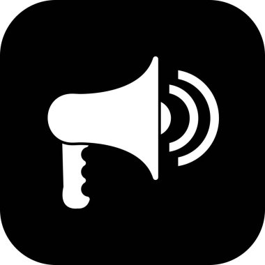  Yüksek sesli hoparlör simgesi soyut arkaplanda izole edildi