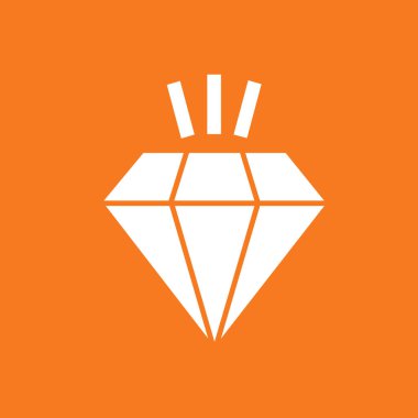  Soyut arkaplanda elmas simgesi izole edildi