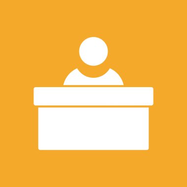  Resepsiyon Simgesi Soyut Arkaplanda İzole Edildi