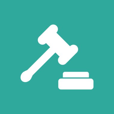  Gavel Simgesi Soyut Arkaplanda İzole Edildi