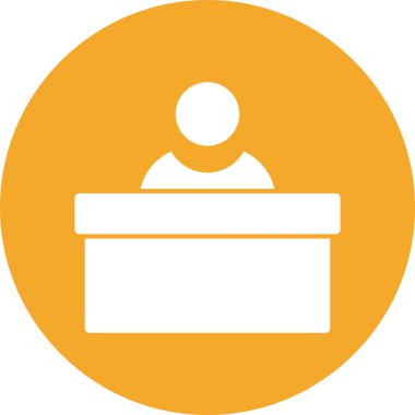  Resepsiyon Simgesi Soyut Arkaplanda İzole Edildi