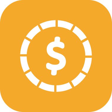  Bozuk para simgesi soyut arkaplanda izole edildi