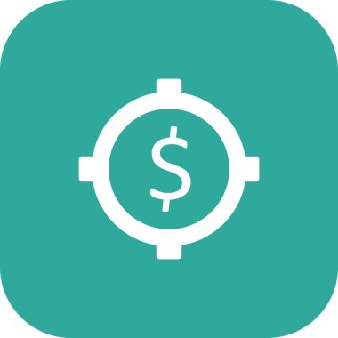 Hedef Dolar Simgesi Soyut Arkaplanda İzole Edildi