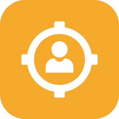  Erkekler Hedef Simgesi Soyut Arkaplanda İzole Edildi