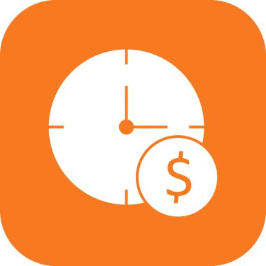 Dolar Saat Simgesi Soyut Arkaplanda İzole Edildi