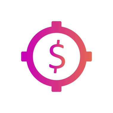 Hedef Dolar Simgesi Soyut Arkaplanda İzole Edildi