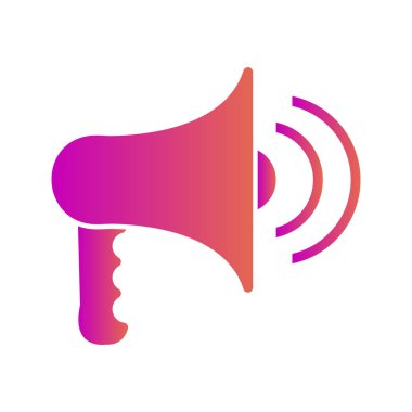  Yüksek sesli hoparlör simgesi soyut arkaplanda izole edildi