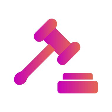  Gavel Simgesi Soyut Arkaplanda İzole Edildi