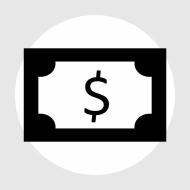  Dolar Güvenliği Simgesi Soyut Arkaplanda İzole Edildi