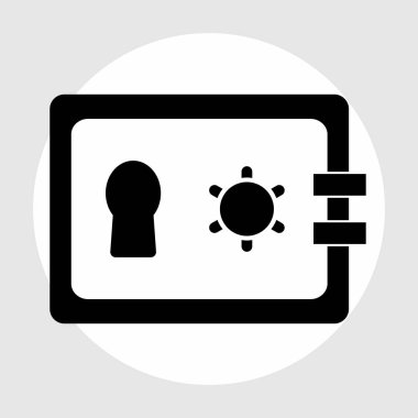  Dolar Güvenliği Simgesi Soyut Arkaplanda İzole Edildi