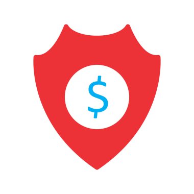  Dolar Güvenliği Simgesi Soyut Arkaplanda İzole Edildi