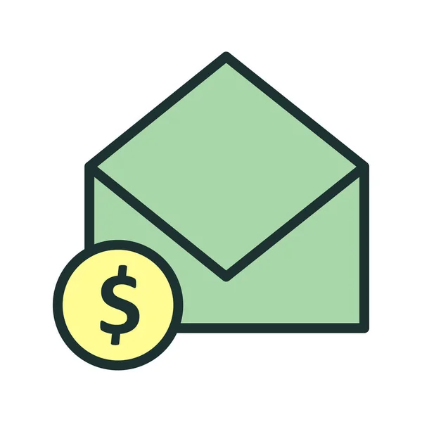 Mail ikon isolerad på abstrakt bakgrund — Stock vektor