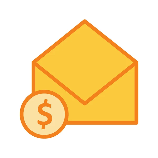 Mail ikon isolerad på abstrakt bakgrund — Stock vektor