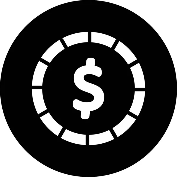 Ícone de moeda isolado em fundo abstrato — Vetor de Stock