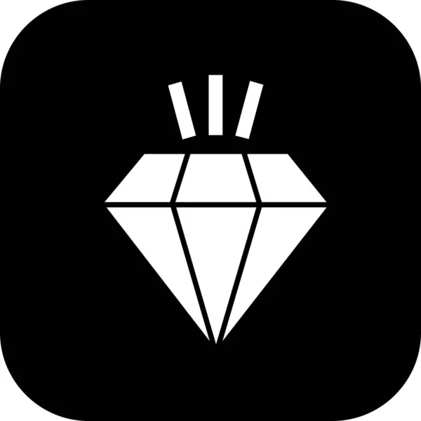 Icono de diamante aislado sobre fondo abstracto — Vector de stock