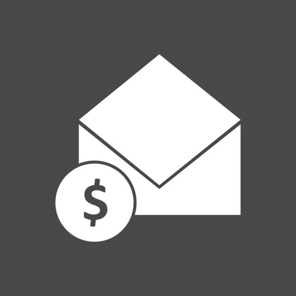 Icono de correo aislado sobre fondo abstracto — Vector de stock