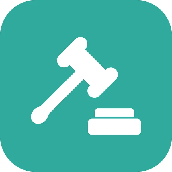 Gavel Icon elszigetelt absztrakt háttér — Stock Vector