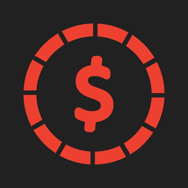 Dollar Safe Icône isolé sur fond abstrait — Image vectorielle