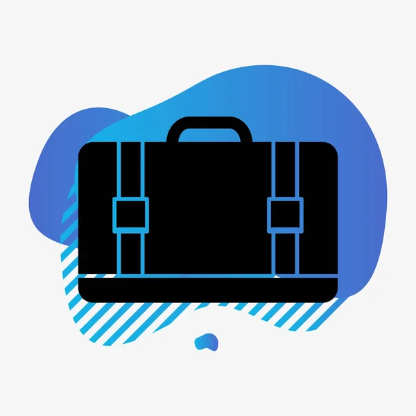 Icono de bolsa aislado sobre fondo abstracto — Vector de stock