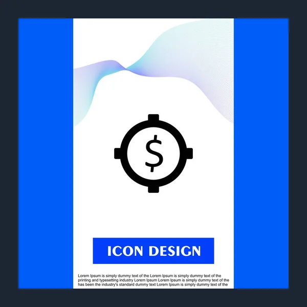 Bezpečná ikona dolaru izolovaná na abstraktním pozadí — Stockový vektor