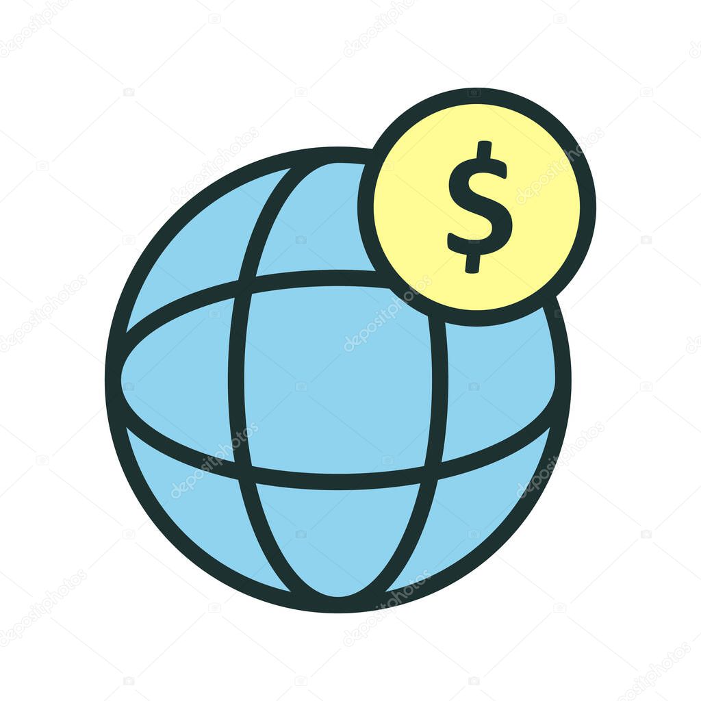  World Sale Icon Isolated On Abstract Background