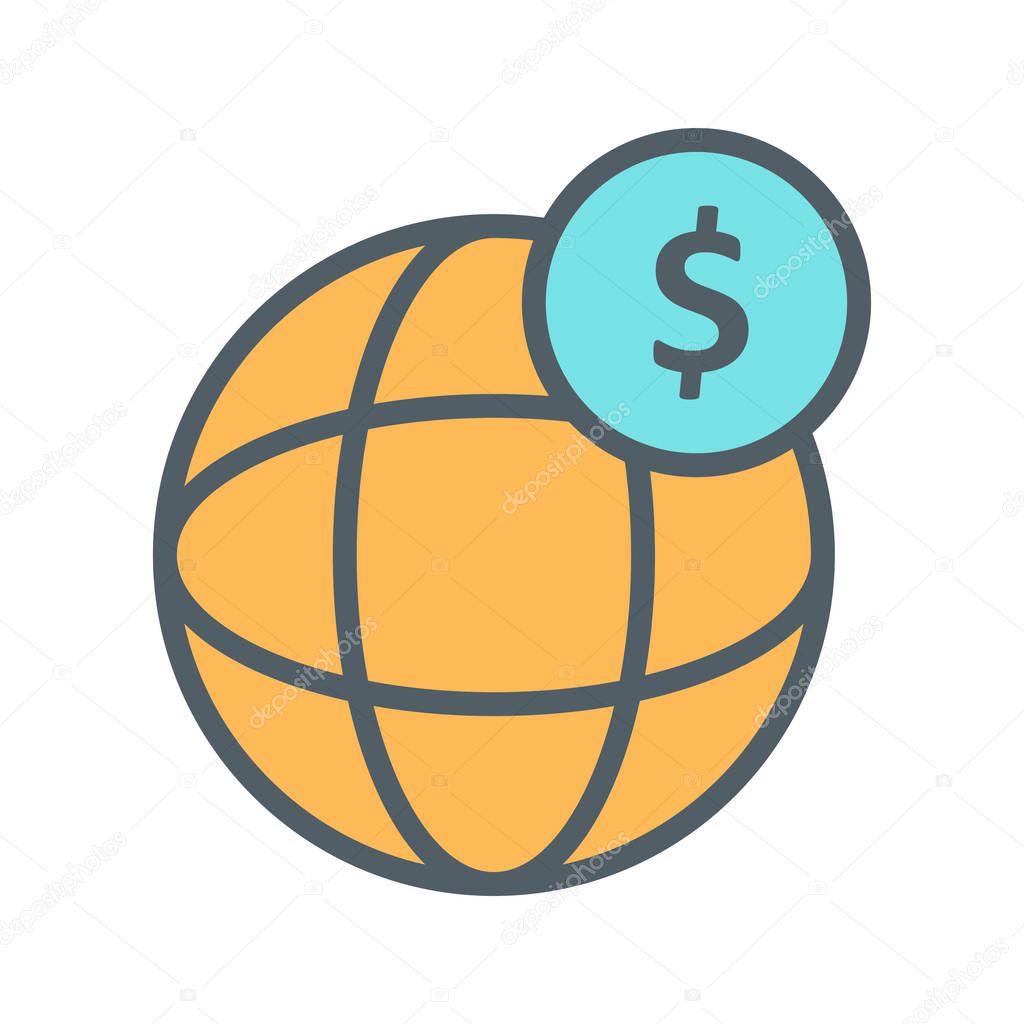  World Sale Icon Isolated On Abstract Background