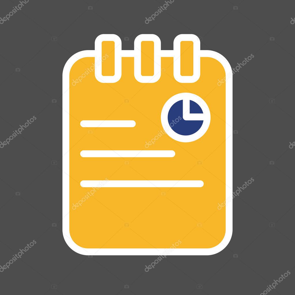  Notepad Icon Isolated On Abstract Background