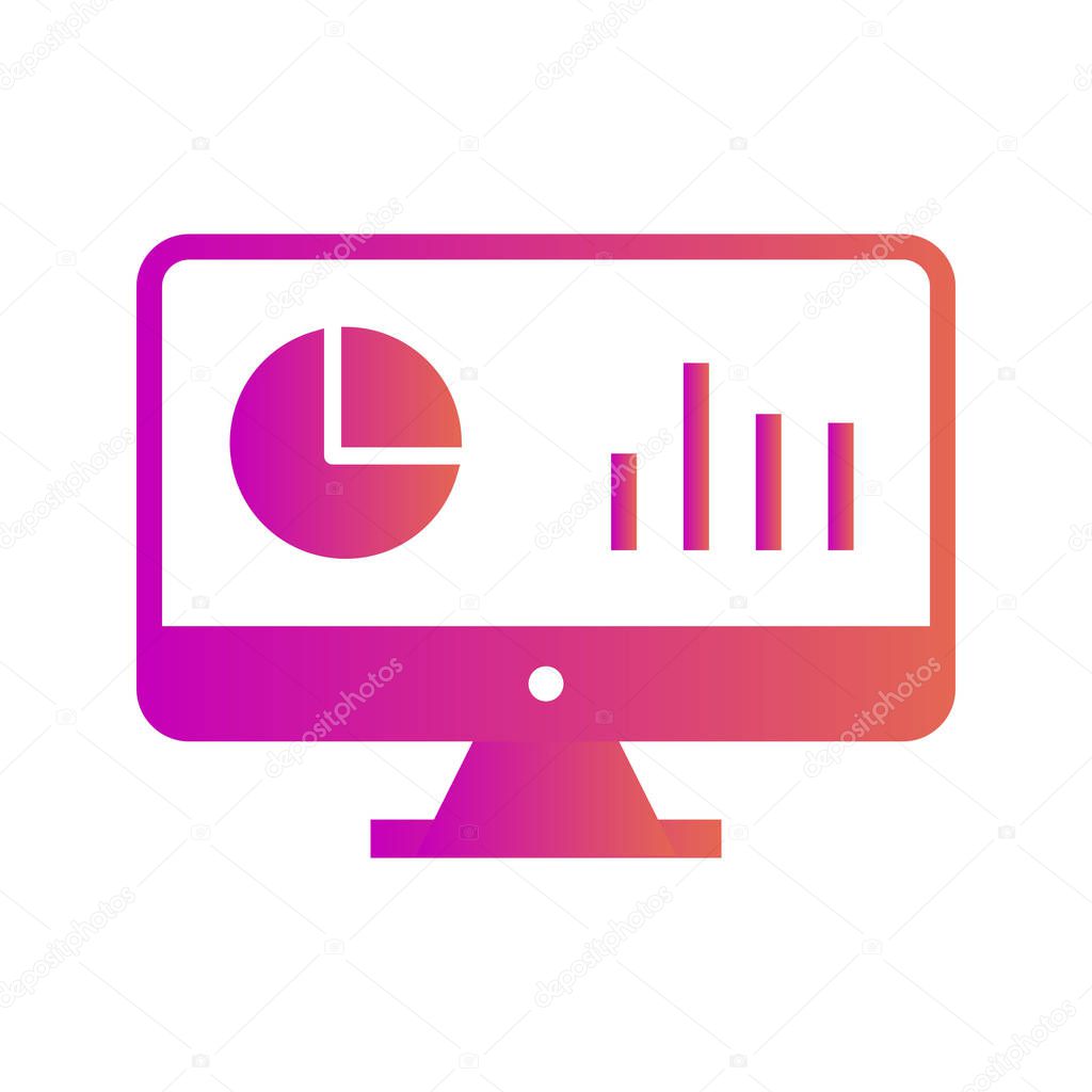 analysis Icon Isolated On Abstract Background 