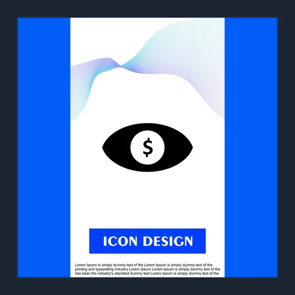 Dólar icono seguro aislado en fondo abstracto — Vector de stock