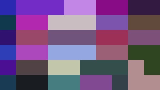 Big Pixels Change Colors Hue Random Color Harmony Loop Animation — Stock Video