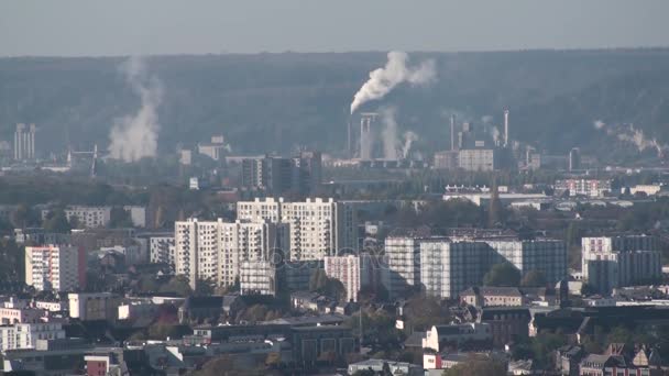 A aglomeração de Rouen e poluição. França — Vídeo de Stock