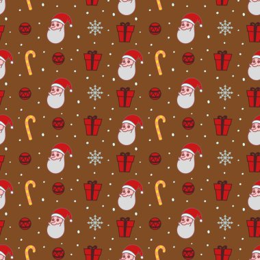 Noel aralıksız desen, Noel Baba maddesi, hediye, lolipop, abd Snow