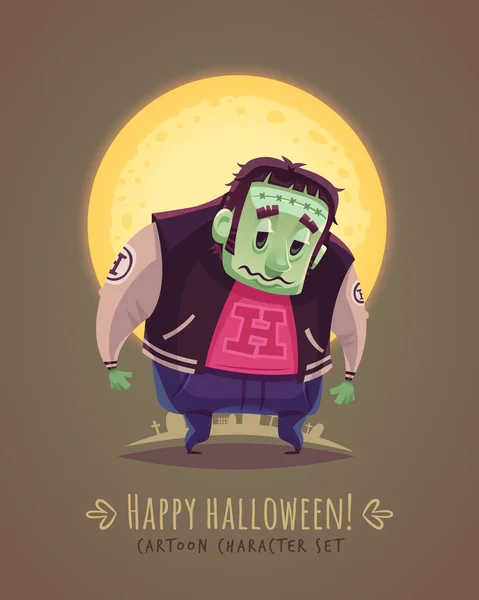 Spooky Mutant. Halloween tecknad karaktär koncept. Vektor illustration. — Stock vektor