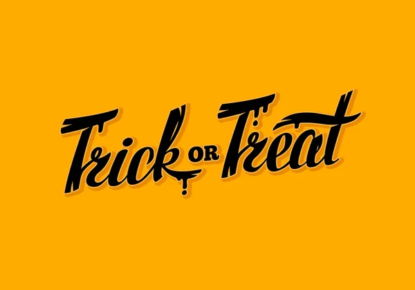Halloween trik nebo ošetřovat nápisy – blahopřání vektorové ilustrace — Stockový vektor