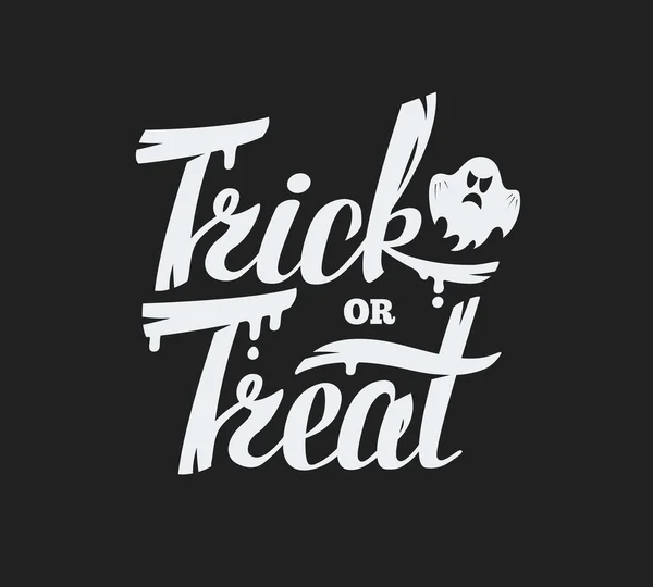 Trick or treat belettering design achtergrond — Stockvector