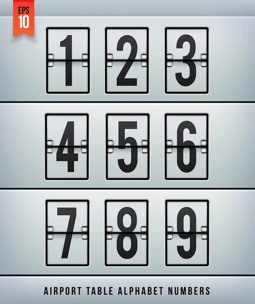 Aeroporto chegada alfabeto tabela. Ilustração vetorial . — Vetor de Stock