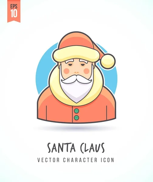 Babbo Natale eroe illustrazione Persone stile di vita e occupazione Colorato ed elegante piatto vettore personaggio icona — Vettoriale Stock