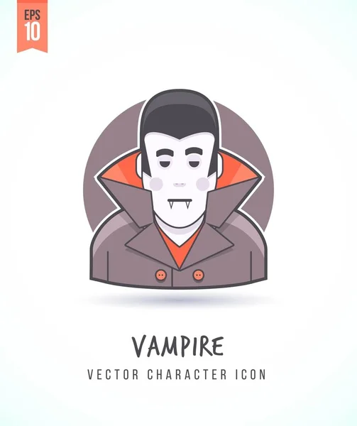 Vampiro halloween traje dracula ilustración Personas estilo de vida y ocupación Colorido y elegante icono de carácter vector plano — Vector de stock