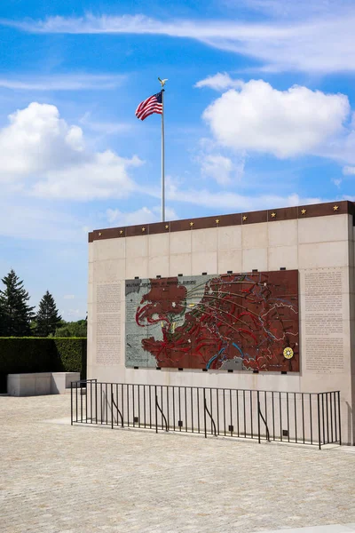 Map Military Operations Luxembourg American Cemetery Memorial — Stock Photo, Image