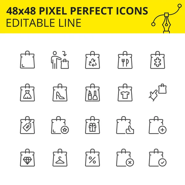 Iconos Escalados para Uso en Ventas para Web, Móvil y otros Mercados. Set editable 48x48. Vector . — Vector de stock