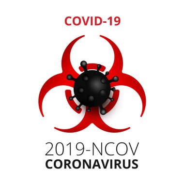 Basit Illustrations Infographic Coronavirus COVID-19. Çin 'den Patojen Solunum Virüsü Wuhan. Tehlikeli virüs, vektör çizimi.