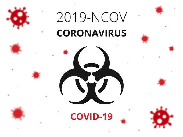 Pandemik Roman Virüs Salgını 2019-nCoV İşaret Sembolü. Coronavirus Hastalığı 'nın resmi adı COVID-19. Tehlikeli virüs, Basit Vektör Stoku çizimi.