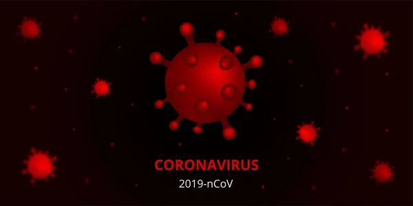 Pandemik Roman Coronavirus COVID-19. Tehlikeli Coronavirus salgını 2019-NCoV. Coronavirus nCoV tek iplikli bir RNA virüsüdür. Tehlikeli Virüs, Basit Vektör Çizimi.