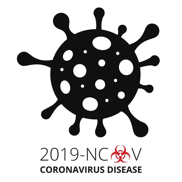 Pandemik Roman Coronavirus COVID-19. Tehlikeli Coronavirus salgını 2019-NCoV. Coronavirus nCoV tek iplikli bir RNA virüsüdür. Tehlikeli Virüs, Basit Vektör Çizimi.