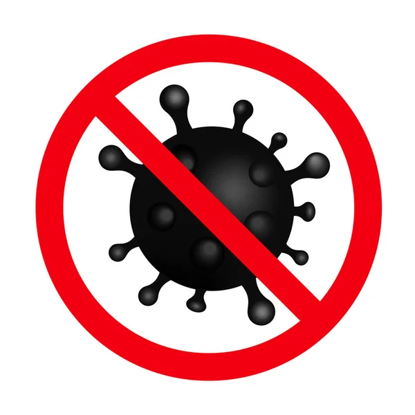 Stop Coronavirus Covid Segno Simbolo Coronavirus Semplice Illustrazione Covid Romanzo — Vettoriale Stock