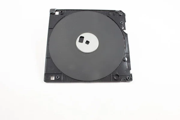 Apri Vecchio Disco Floppy Che Mostra Supporto Dati Magnetico All — Foto Stock